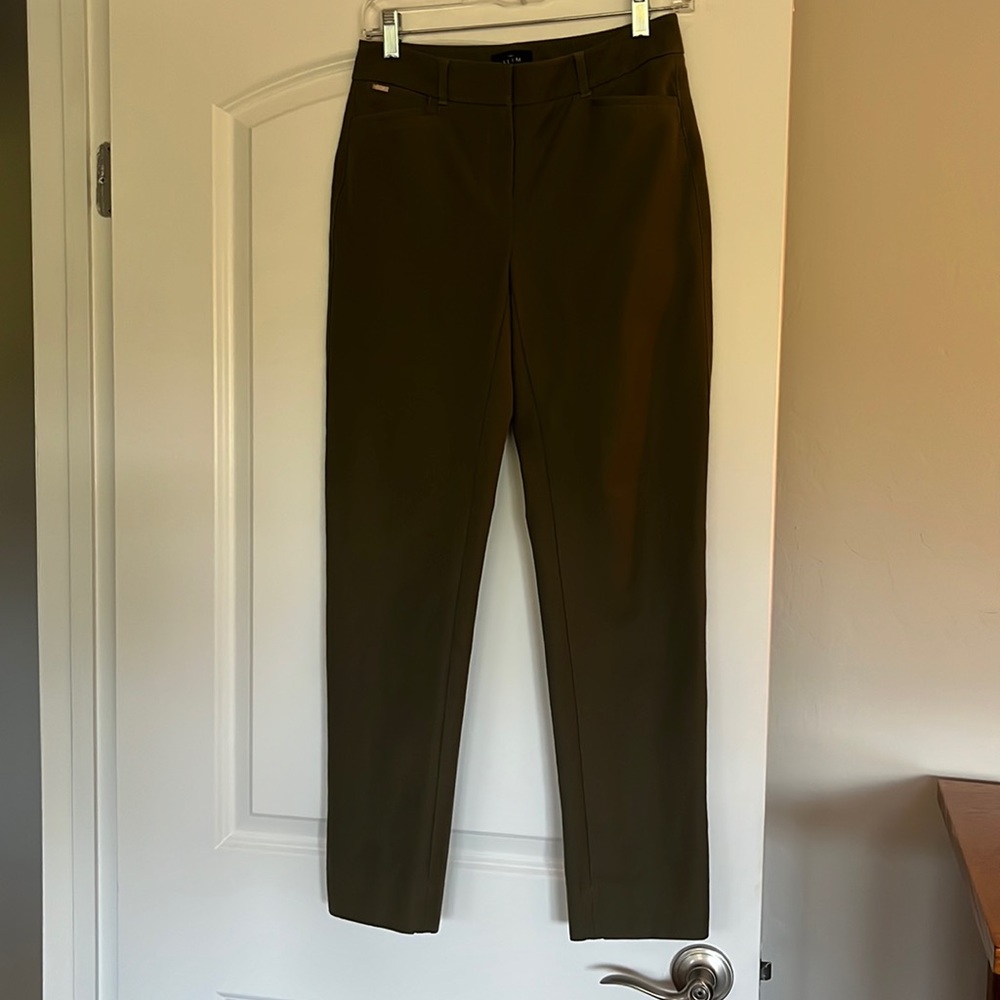 White House Black Market dark green slacks, washable